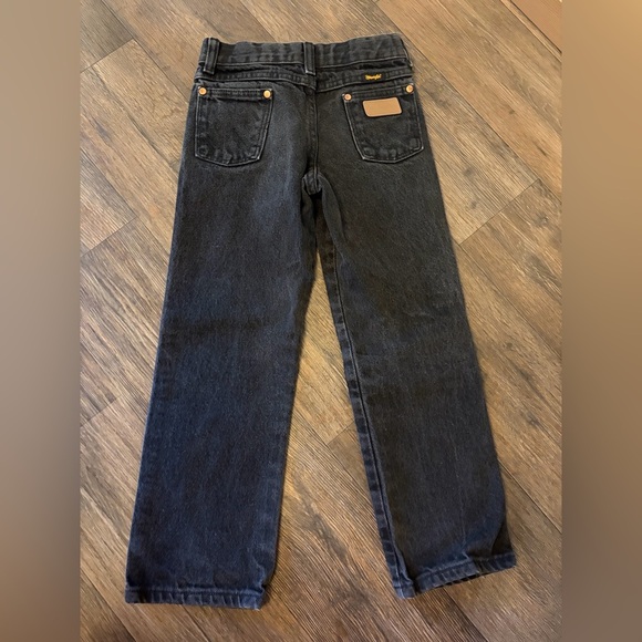 Wrangler Other - Vintage Western Wrangler Boys Jeans Size 7 Black Denim Adjustable Waist